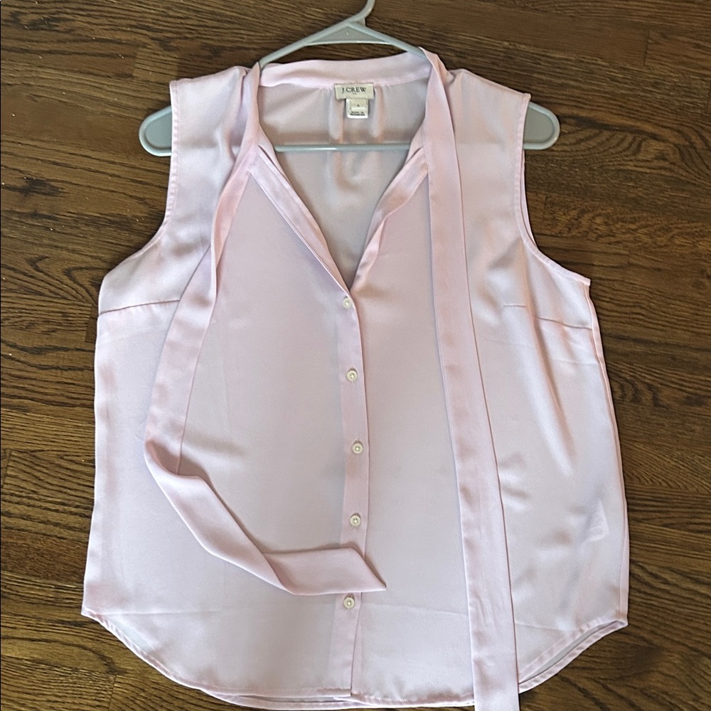 J. Crew Light Pink Sleeveless Blouse